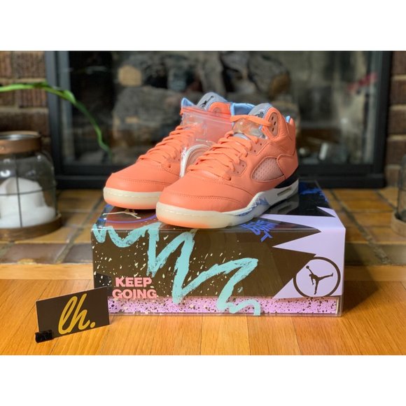 Size 7y/8.5w Air Jordan 5 Retro “DJ Khalid We The Best Crimson Bliss” Athletic S - Picture 2 of 7